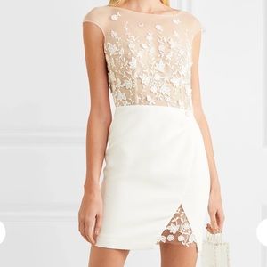 Rime Arodaky, Eleonora embroidered tulle and crepe mini dress